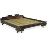 vidaXL Lit en bambou 180 x 200 cm Marron foncé