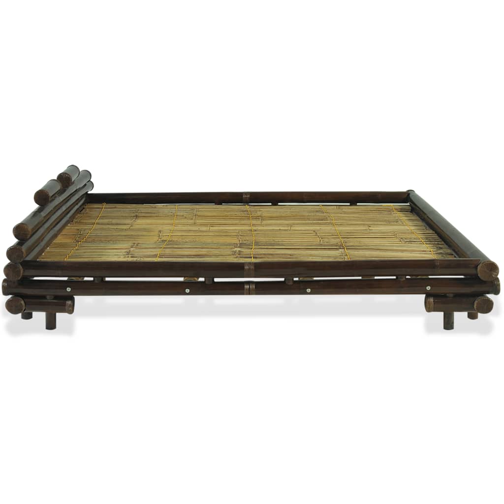 vidaXL Bed Frame Dark Brown Bamboo 180x200 cm 6FT Super King