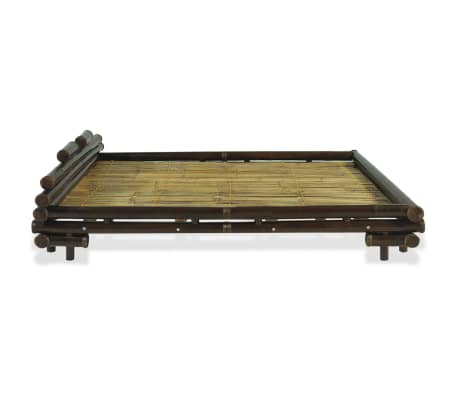 vidaXL Bed Frame Dark Brown Bamboo 180x200 cm 6FT Super King