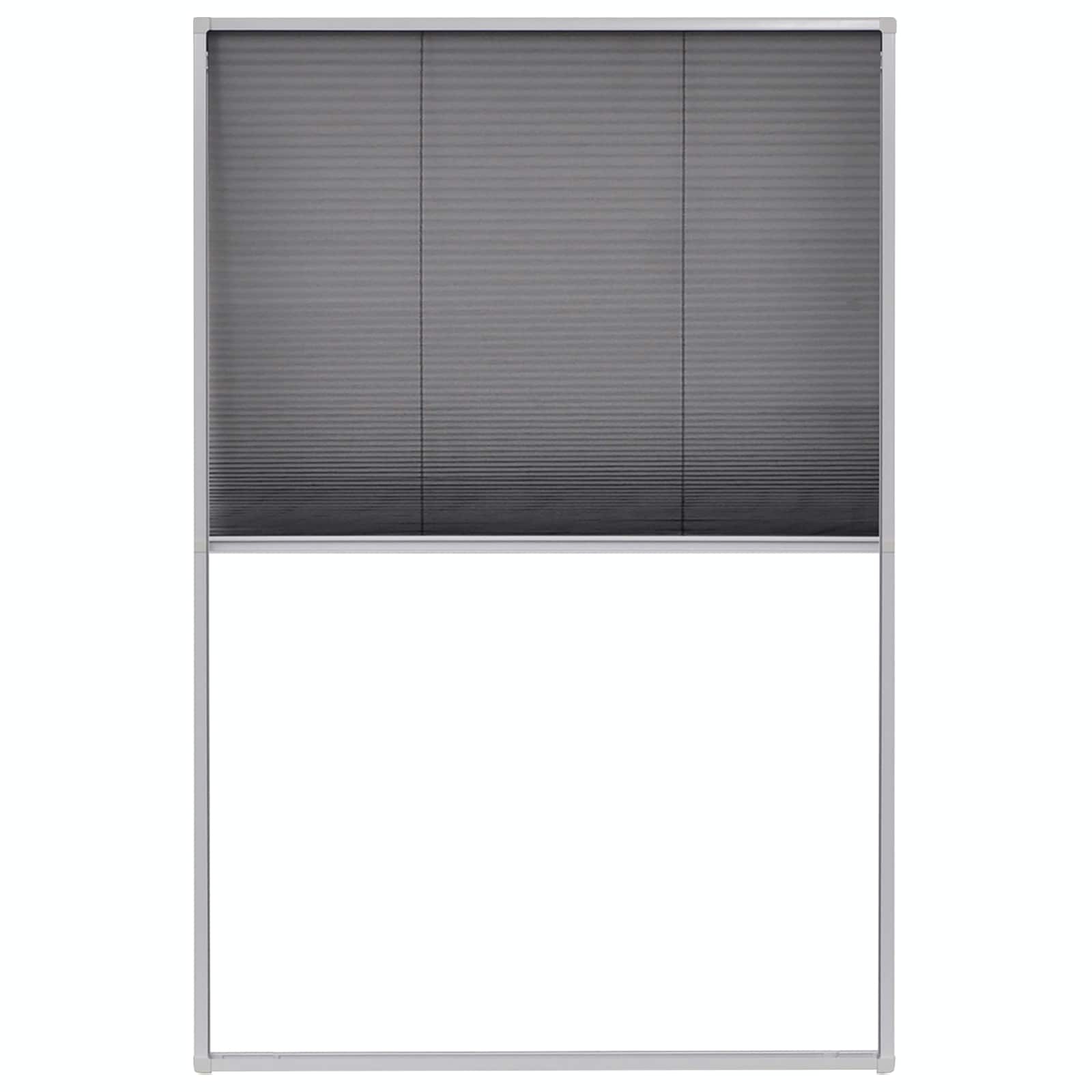 vidaXL Plisovaná okenná sieťka proti hmyzu s hliníkovým rámom, 80 x 120 cm