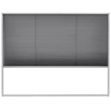 vidaXL Raamhor plissé 130x100 cm aluminium