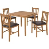 vidaXL Spisestue 5 deler heltre eik