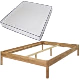 vidaXL Cama de casal com colchão espuma memória carvalho 180x200cm