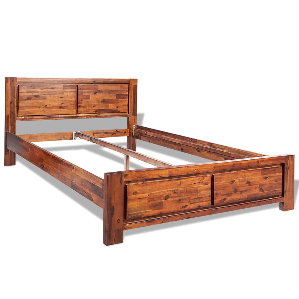 

vidaXL Bedframe met kastjes massief acaciahout bruin 180x200 cm