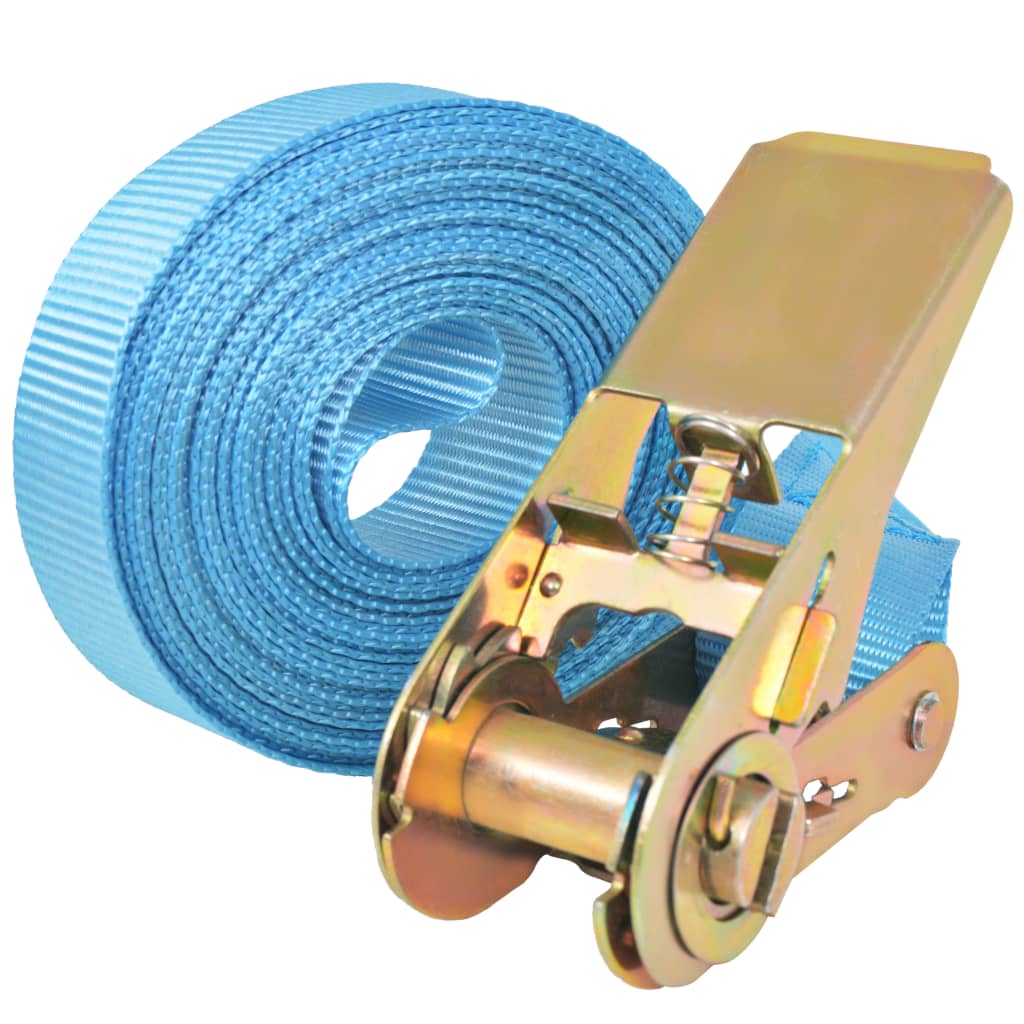 vidaXL 10 db kék racsnis spanifer, 0,8 tonna 4 m x 25 mm