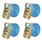 vidaXL Correas de sujeción de trinquete 4 uds 2 T 6mx38mm azul