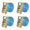 vidaXL Cintas de fixação c/ roquete 4 pcs 2 toneladas 6mx38mm azul