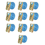 vidaXL Correas de sujeción de trinquete 10 uds 2T 6mx38mm azul