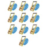 vidaXL Cintas de fixação c/ roquete 10 pcs 4 toneladas 8mx50mm azul