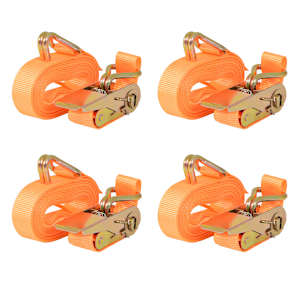 vidaXL pingutitega koormarihmad 4 tk 0,4 tonni 6 m x 25 mm, oranž