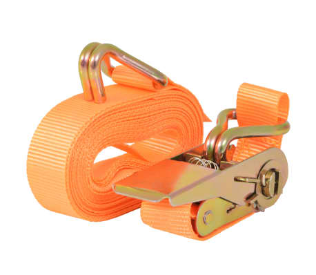 vidaXL Ratschen-Spanngurte 10 Stk. 0,4 Tonnen 6m×25 mm Orange