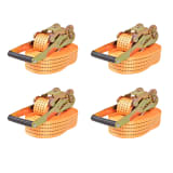vidaXL Correas de sujeción de trinquete 4 uds 2T 8mx50mm naranja
