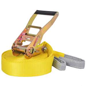 Slackline, 15 m x 50 mm, 150 kg, žlutá - obrázek 2