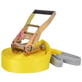 vidaXL Taśma do slackliningu, 15 m x 50 mm, 150 kg, żółta
