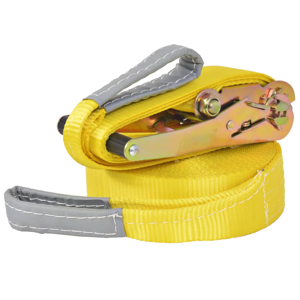 vidaXL sárga, 150 kg teherbírású heveder 15 m x 50 mm