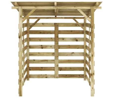 vidaXL Garden Firewood Storage Shed Impregnated Pinewood