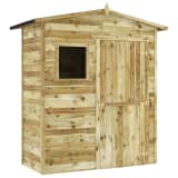 vidaXL Abrigo de arrumação para jardim 200x100x210 cm pinho impregnado