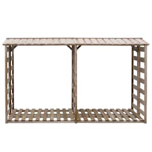 Kůlna na dříví 300 x 90 x 176 cm impregnovaná borovice - obrázek 2