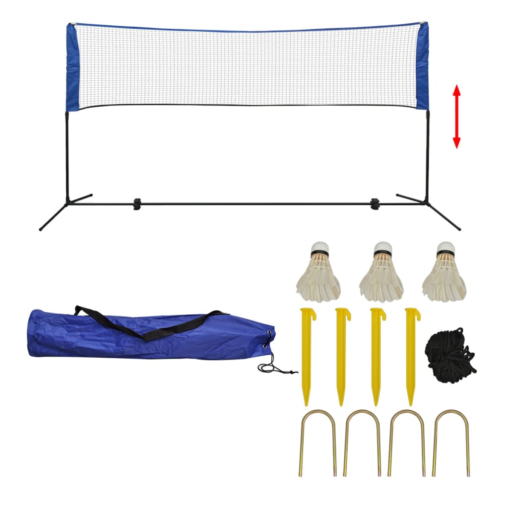 vidaXL Set fileu de badminton, cu fluturași, 300×155 cm vidaxl.ro