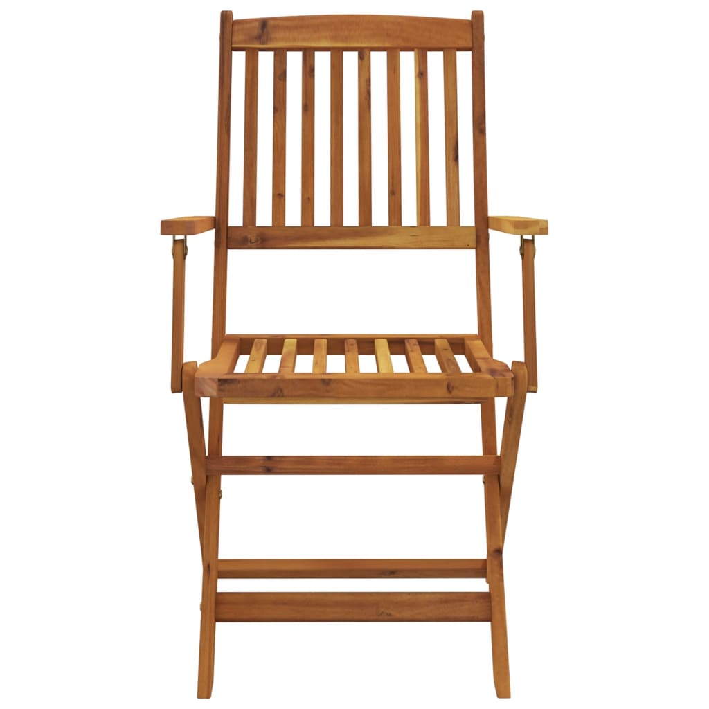 Set mobilier de exterior pliabil, 9 piese, lemn masiv de acacia