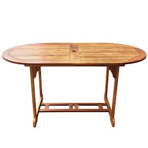 vidaXL Lauko valgomojo baldų komplektas, 10d., akac. med. masyv.