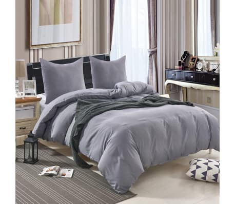 vidaXL sengesæt 200x200/60x70 cm antracitgrå