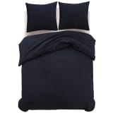 vidaXL Sengetøysett i 3 deler 200x220/80x80 cm svart