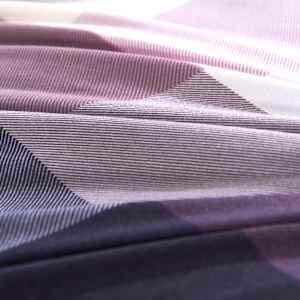 vidaXL Patalynės komplektas, violetiniai langeliai, 200x200/60x70cm