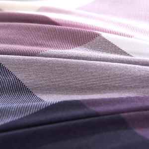 vidaXL Patalynės komplektas, violetiniai langeliai, 240x220/60x70cm