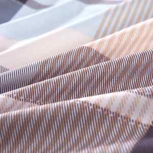 vidaXL Patalynės komplektas, chaki langeliai, 200x220/80x80cm