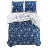 vidaXL Conjunto capa edredão 3 pcs 200x220/80x80 cm estampa floral