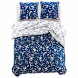 vidaXL Conjunto capa edredão 3 pcs 200x200/60x70 cm estampa floral