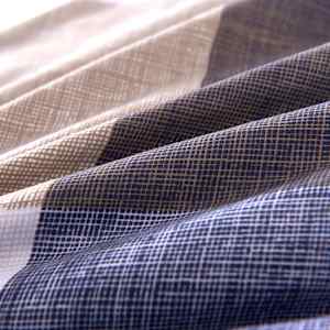 vidaXL Patalynės komplektas, kavos spalvos, langeliai, 155x220/80x80cm