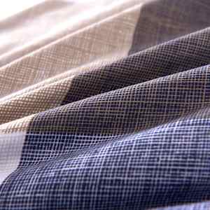 vidaXL Patalynės komplektas, kavos spalvos, langeliai, 140x200/60x70cm