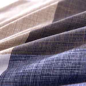 vidaXL Patalynės komplektas, kavos spalvos, langeliai, 240x220/60x70cm