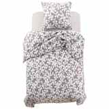 vidaXL Conjunto capa edredão 2 pcs 155x220/80x80 cm estampa floral