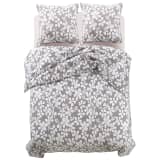 vidaXL Conjunto capa edredão 3 pcs 200x200/60x70 cm estampa floral