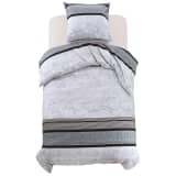 vidaXL Conj. capa edredão 2 pcs 140x200/60x70 cm estampa floral/riscas