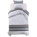 vidaXL Conj. capa edredão 2 pcs 140x220/60x70 cm estampa floral/riscas