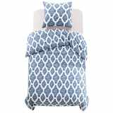 vidaXL Conjunto capa edredão 2 pcs 155x220/80x80 cm estampa arabesco