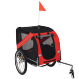 vidaXL Dog Bike Trailer Red and Black