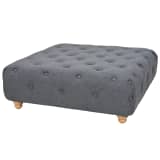 vidaXL sötétszürke szövetű puff 80 x 80 x 30 cm