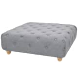 vidaXL Pouf Tissu 80 x 80 x 30 cm Gris clair