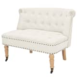 vidaXL Canapé Tissu 94 x 67 x 76 cm Blanc