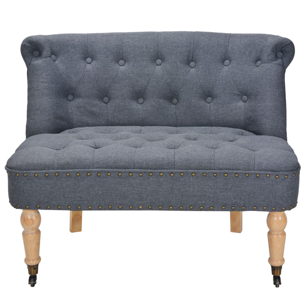 

vidaXL Loveseat 94x67x76 cm stof donkergrijs