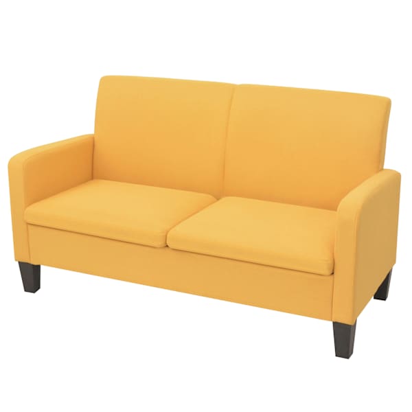 vidaXL 2-kohaline diivan, 135 x 65 x 76 cm, kollane
