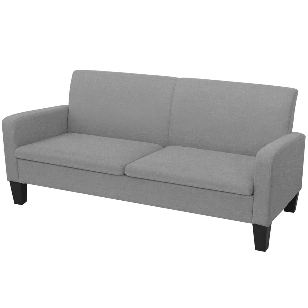 vidaXL Sofa 3-Sitzer 180x65x76 cm Hellgrau