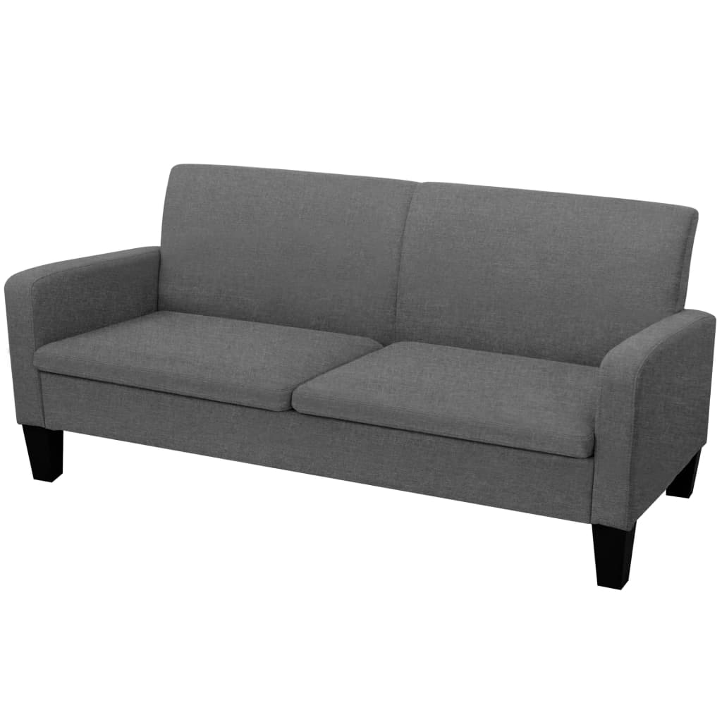 vidaXL 3-Sitzersofa 180 x 65 x 76 cm Dunkelgrau