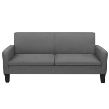 vidaXL Sofá de 3 lugares 180x65x76 cm cinzento-escuro[2/4]