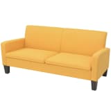 vidaXL 2 személyes sárga kanapé 180 x 65 x 76 cm